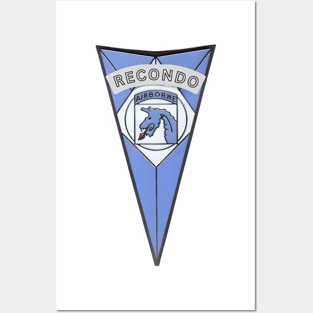 18th Airborne Corps RECONDO School Badge - Fort Bragg Wall Art by Desert Owl Designs